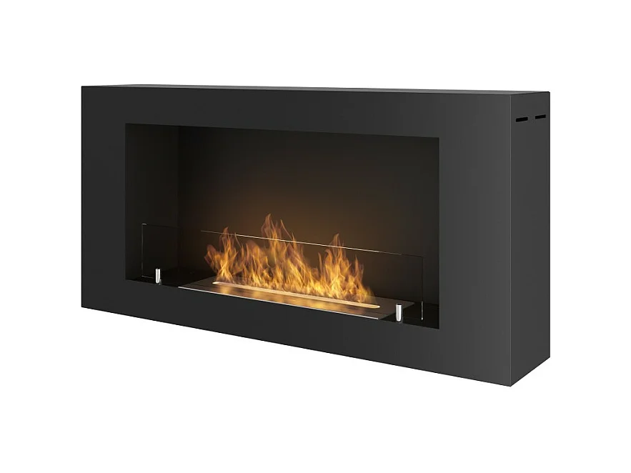 Cheminée murale au bioéthanol BlackBox 910 SimpleFire avec verre