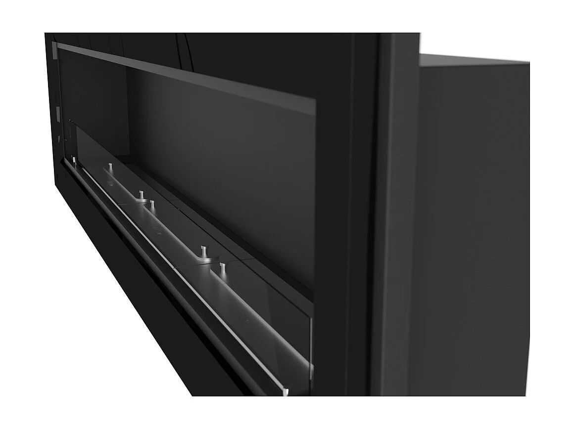 Kominek bioetanolowy Frame 1800 SimpleFire do zabudowy z czarnym szkłem