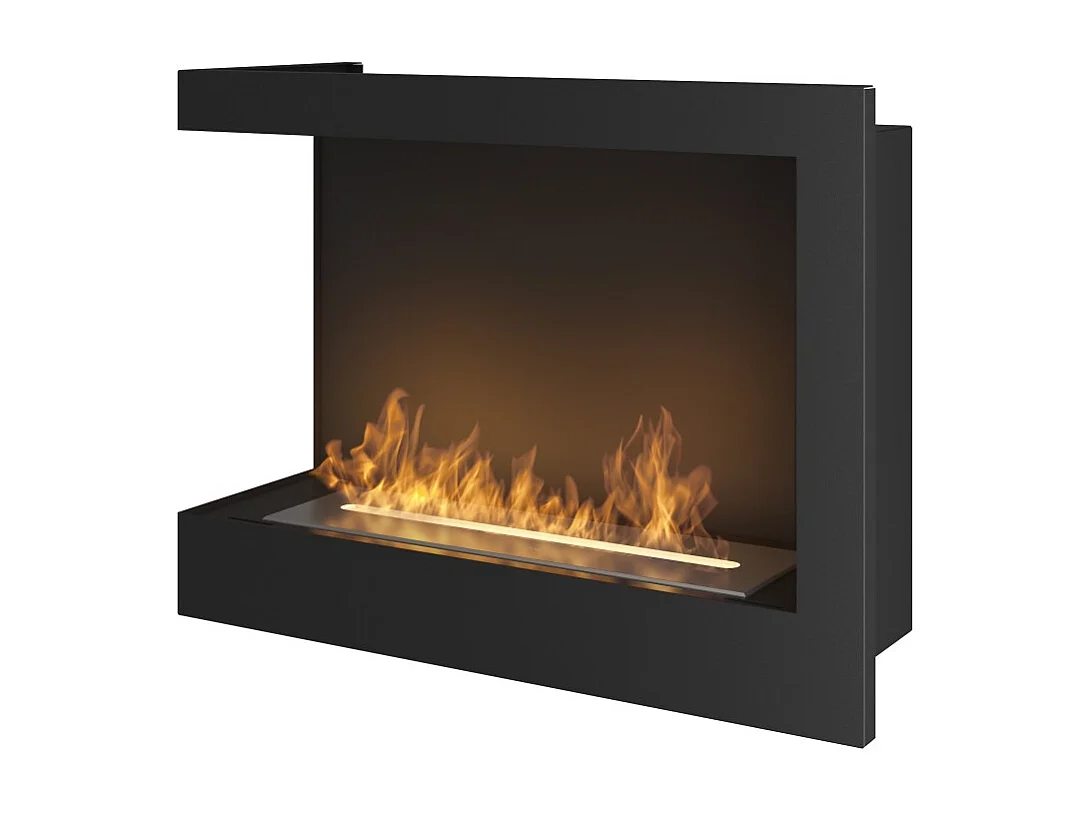 Chimenea de bioetanol empotrada SimpleFire Corner 600 Left con vidrio