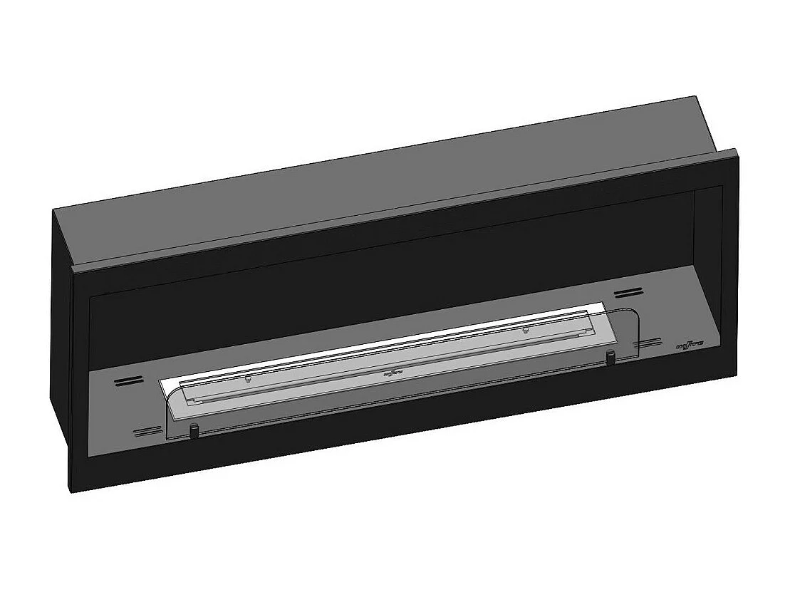 INSIDE 1200 Infire eingebauter Bioethanol-Kamin mit Glas