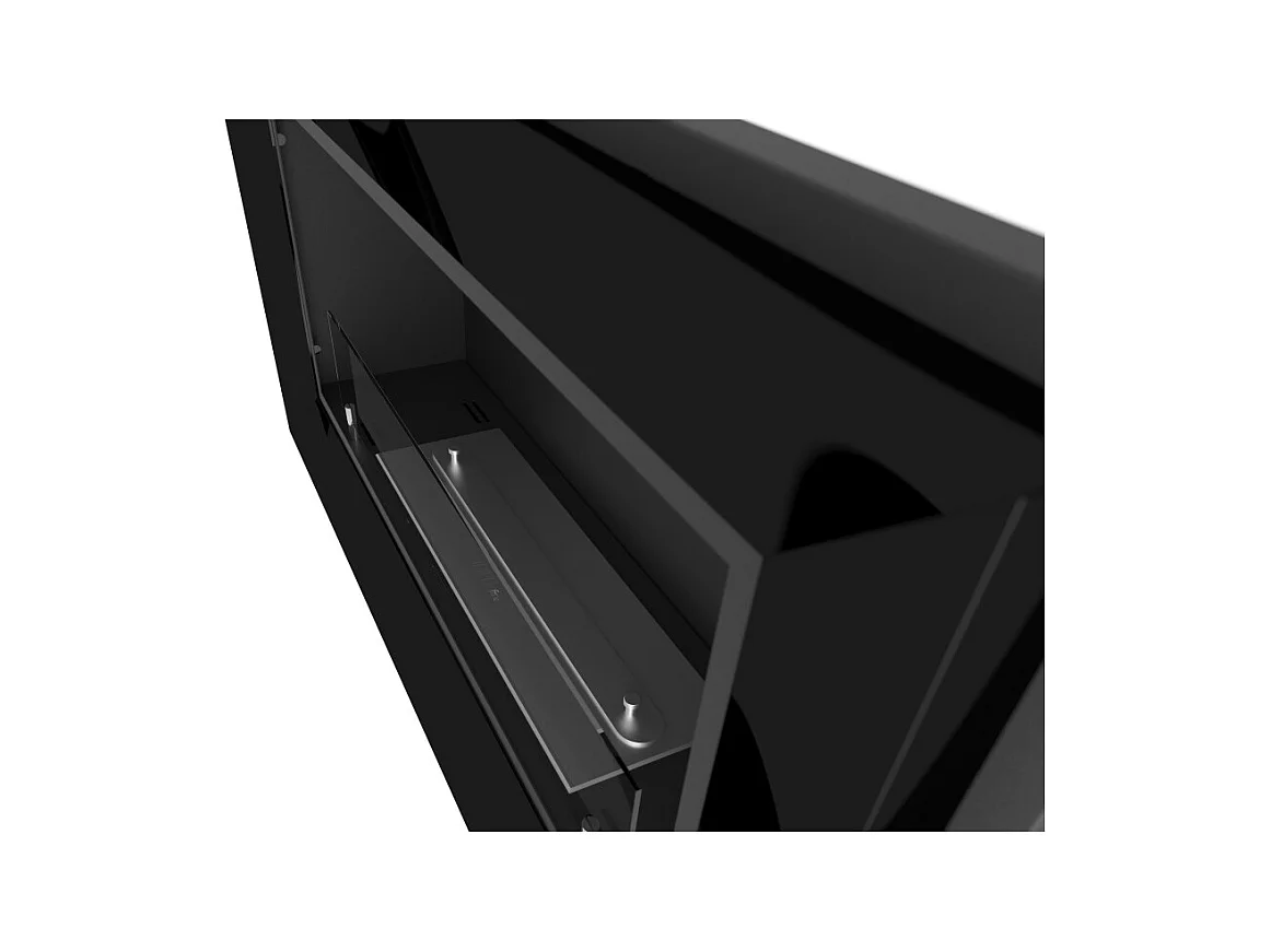 Cheminée au bioéthanol encastrable Frame 900 SimpleFire avec verre noir