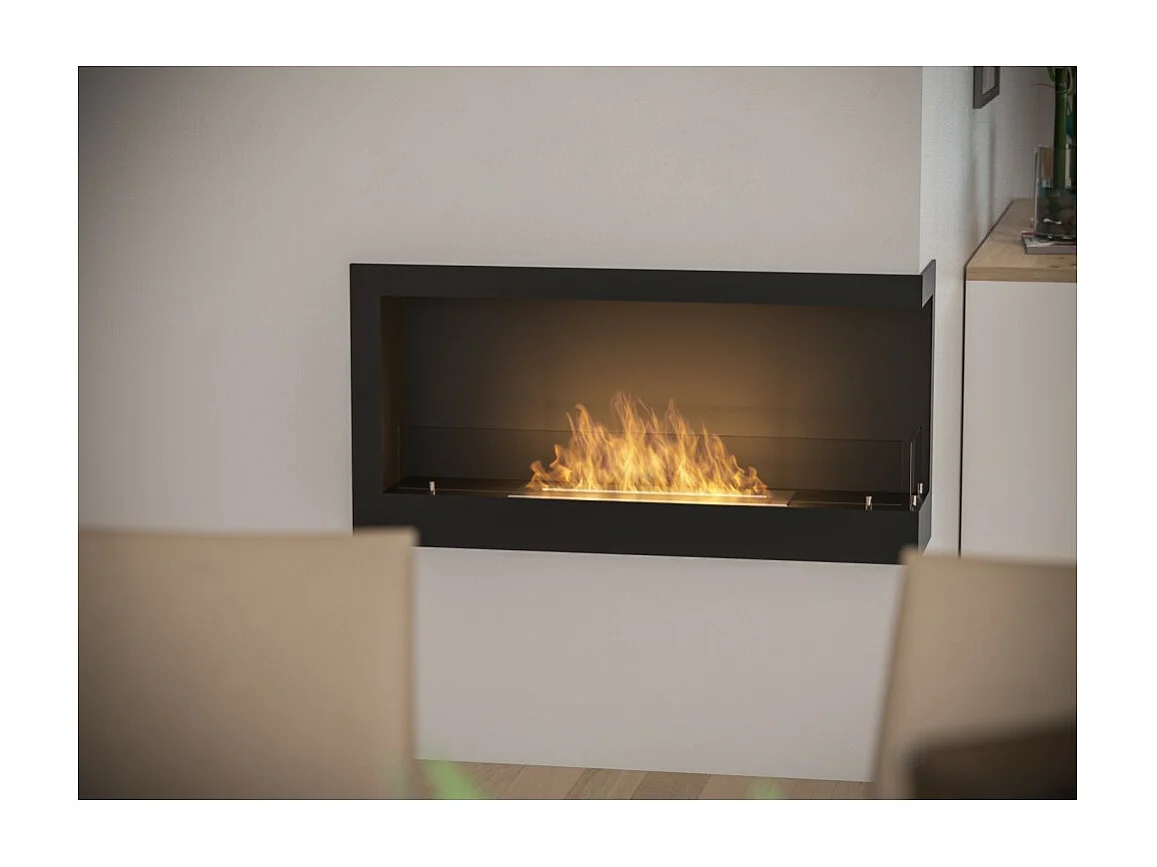 Corner 900 Right Cheminée au bioéthanol encastrable SimpleFire avec verre
