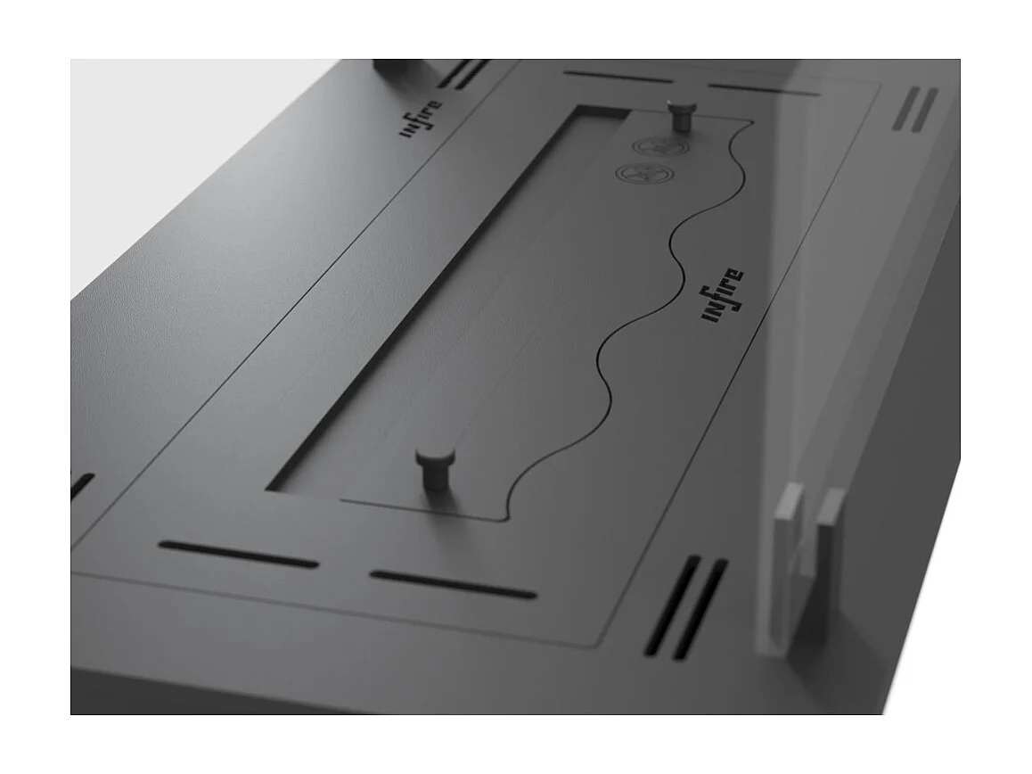 60 cm czarny wkład palnika na bioetanol ze stali nierdzewnej do zabudowy lub wolnostojącego użytku, 1 l ze szkłem w zestawie