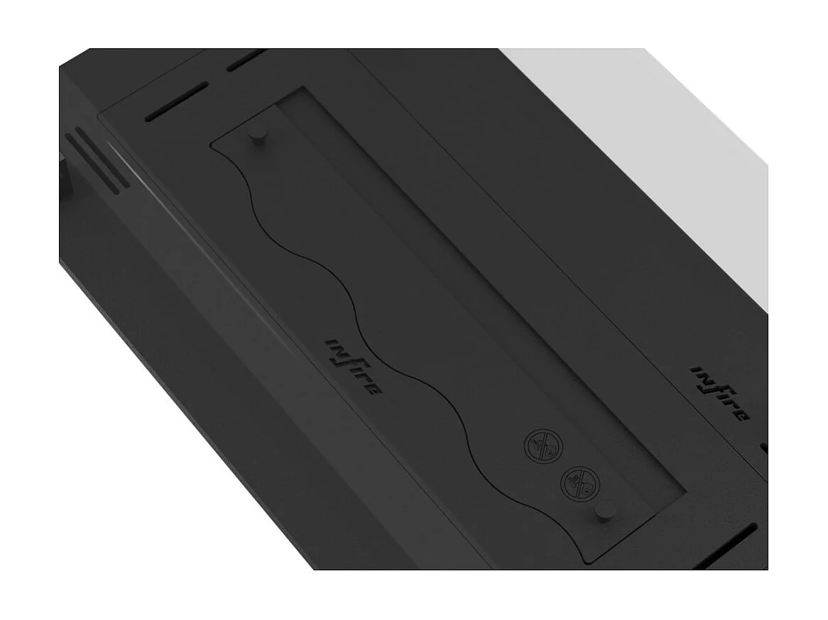 60 cm czarny wkład palnika na bioetanol ze stali nierdzewnej do zabudowy lub wolnostojącego użytku, 1 l ze szkłem w zestawie