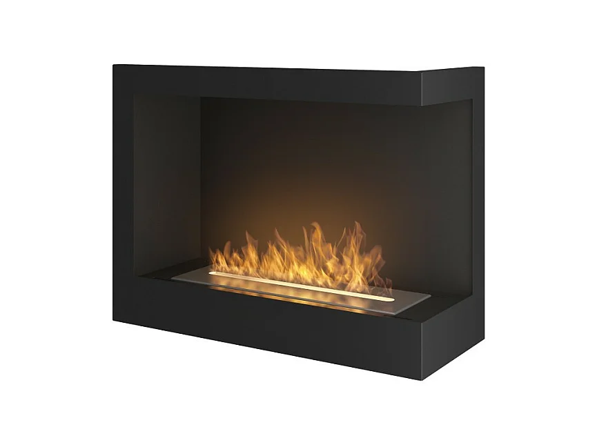 Corner 600 Right Cheminée au bioéthanol encastrable SimpleFire avec verre