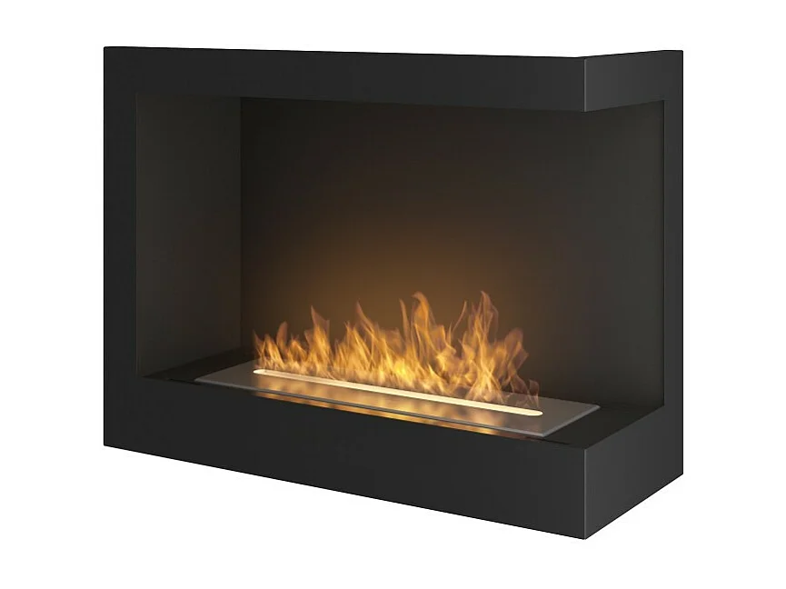 Caminetto a Bioetanolo Angolare Corner 600 Right SimpleFire da incasso con Vetro