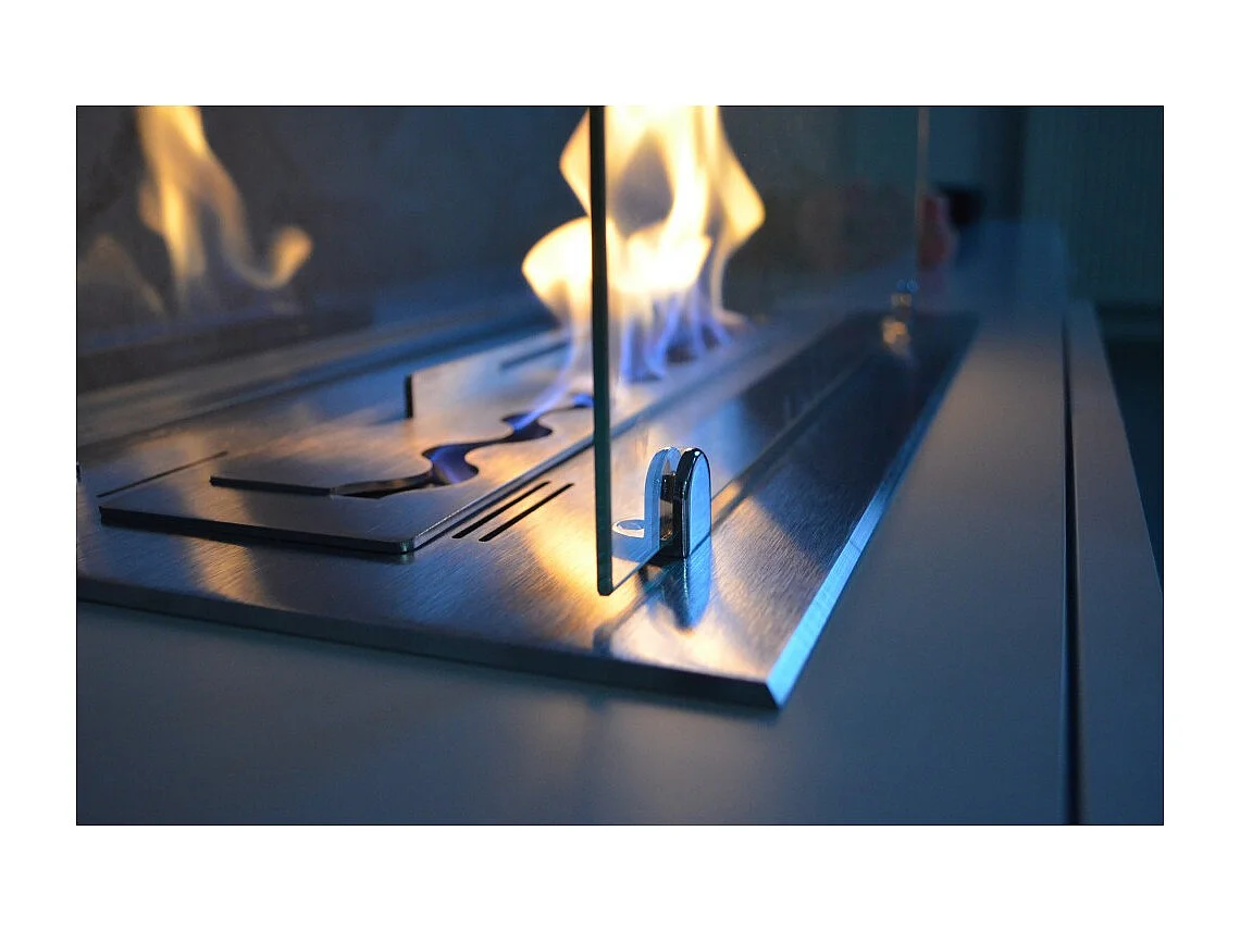 Sololed -  Bioethanol-Brennereinsatz/Halterung 60 cm aus Edelstahl mit Gläsern im Lieferumfang enthalten