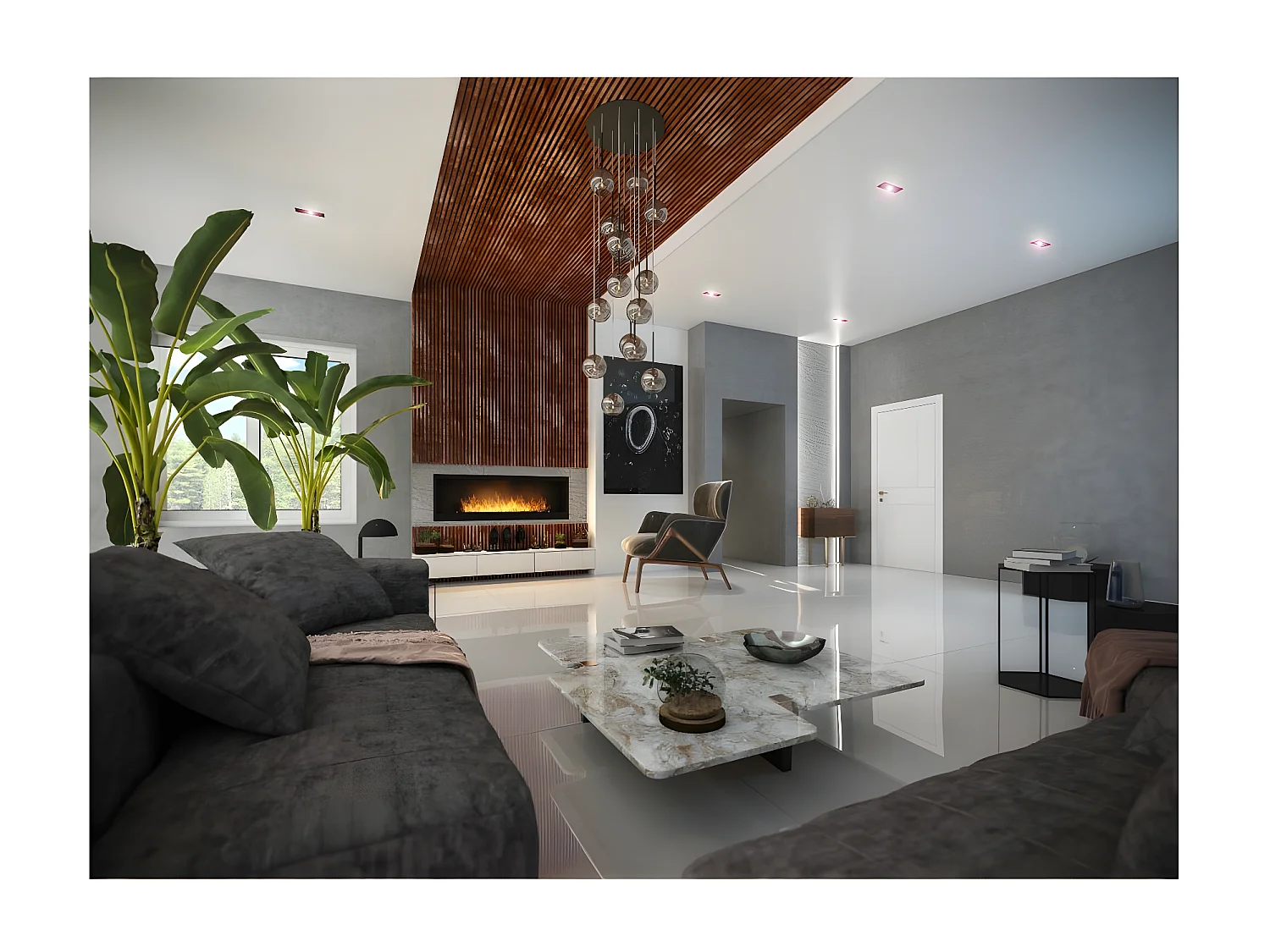 Caminetto a Bioetanolo INSIDE 1500 Infire da incasso con Vetro