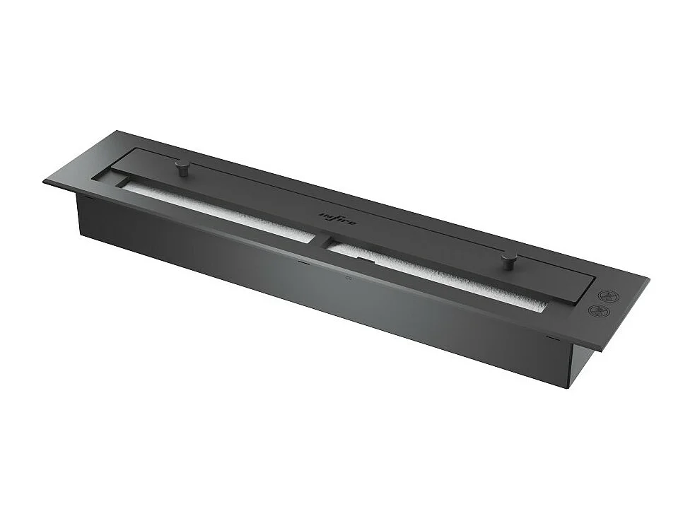 Caminetto a Bioetanolo Da Incasso di Design U800 con Vetro Aperto su 3 Lati Bruciatore da 0,7 Litri