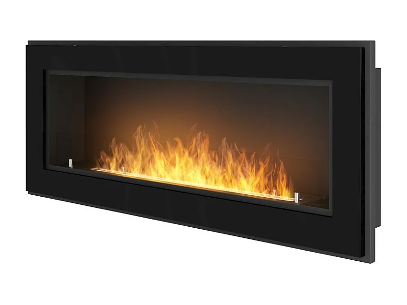 Chimenea de bioetanol empotrada Frame 1200 SimpleFire con cristal negro