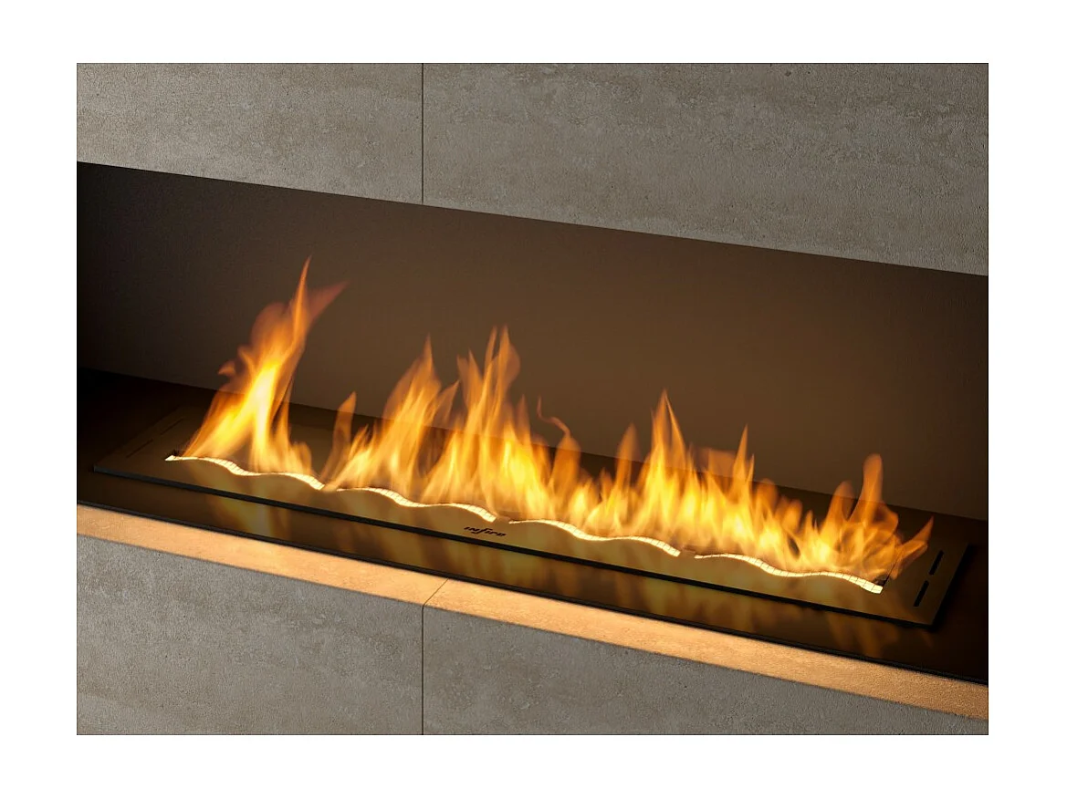 100 cm Wbudowany czarny wkład palnika na bioetanol ze stali nierdzewnej 4L