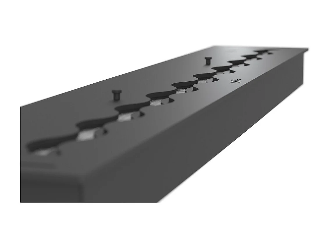 Brûleur à bioéthanol encastrable en acier inoxydable noir, 4 l, 100 cm