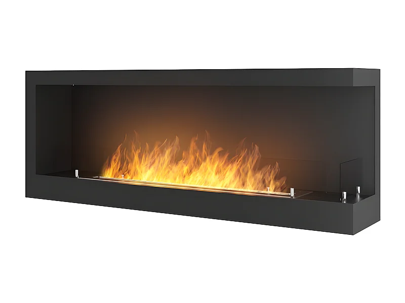 Chimenea de bioetanol empotrada Corner 1200 Right SimpleFire con cristal