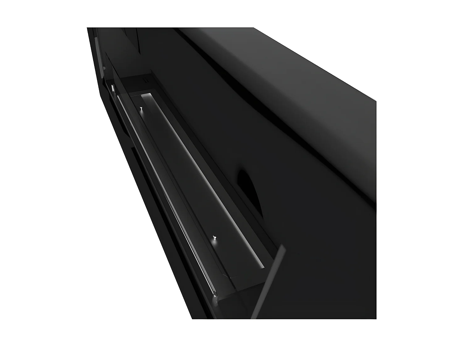 Corner 1200 Right Cheminée au bioéthanol encastrable SimpleFire avec verre