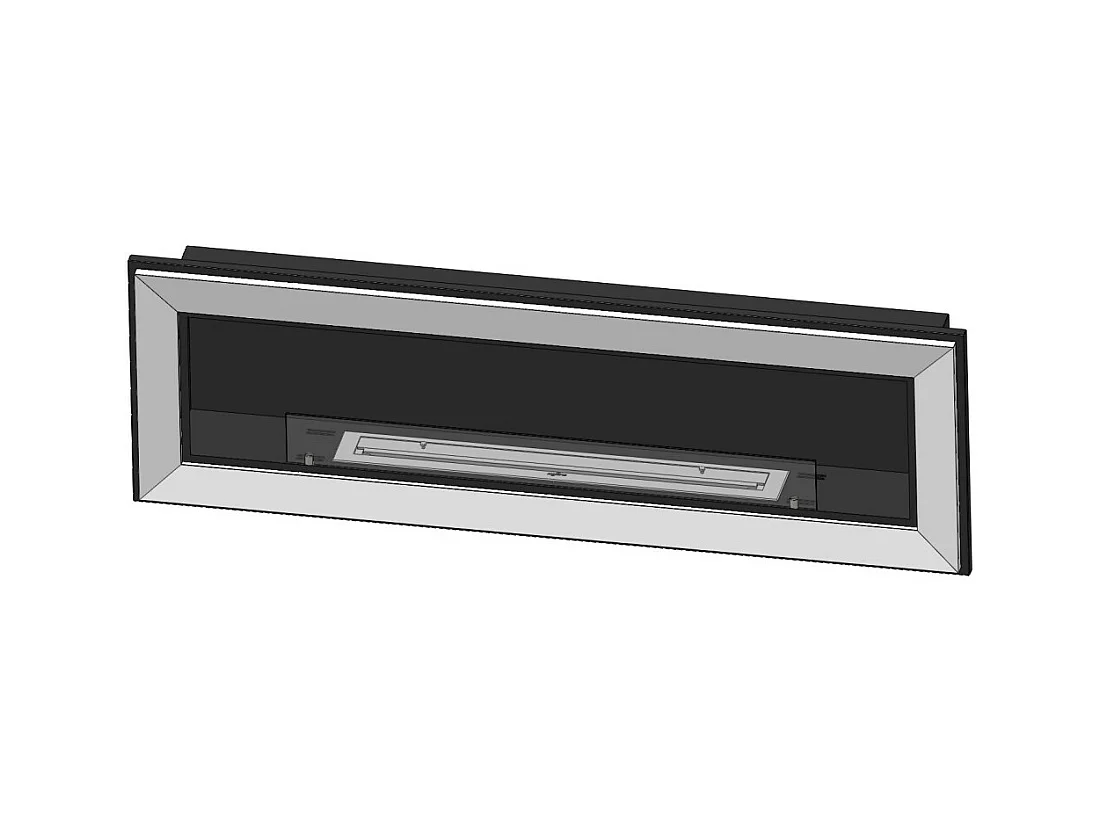 Chimenea de bioetanol empotrada Frame 1500 SimpleFire con cristal negro