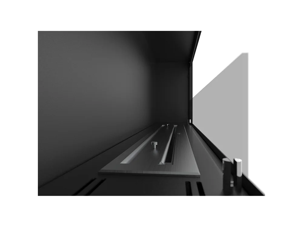 Caminetto a Bioetanolo Frame 1500 SimpleFire da incasso con Vetro Nero