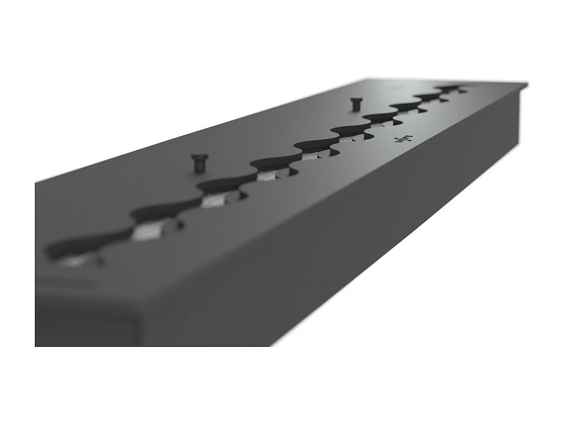 Brûleur insert bioéthanol 120cm en acier inoxydable noir 5 lt