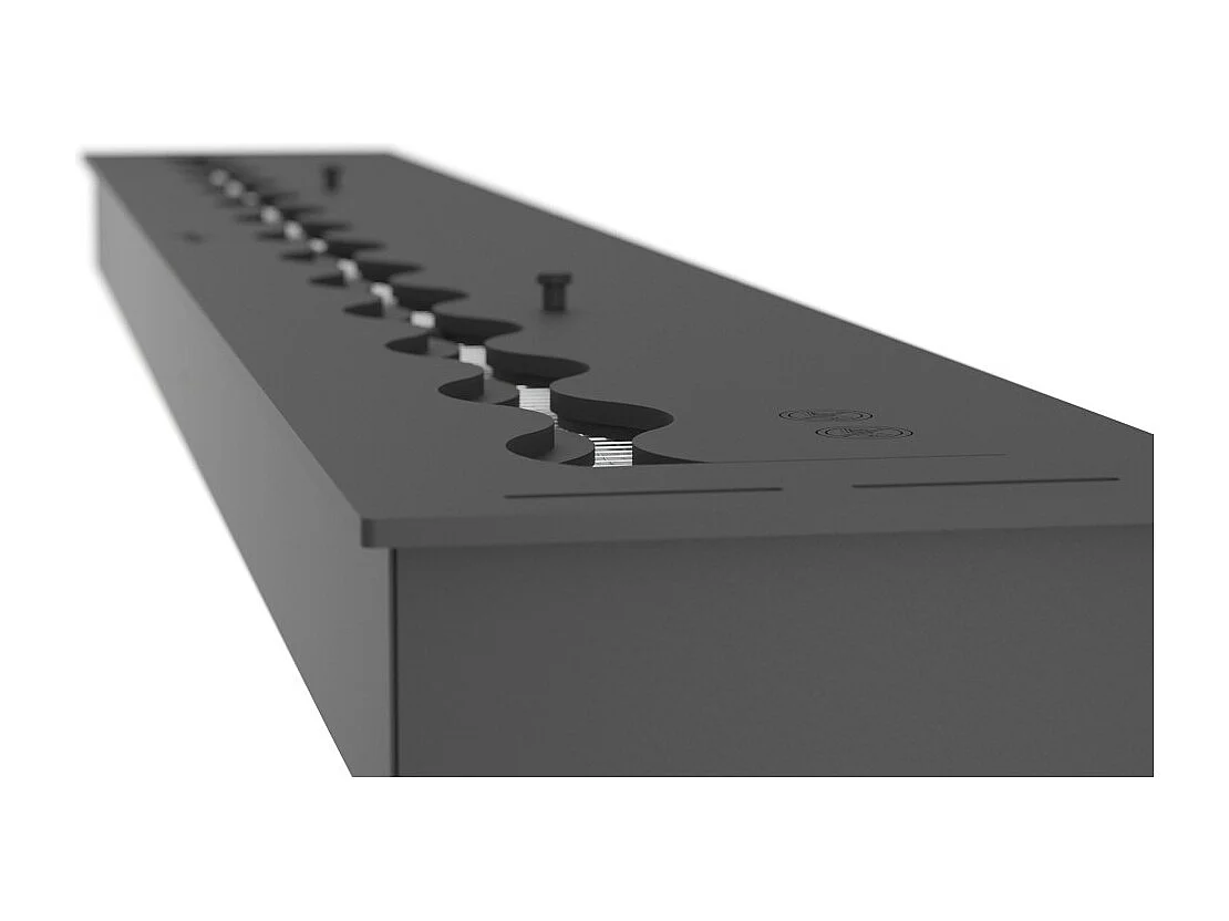 Brûleur insert bioéthanol 120cm en acier inoxydable noir 5 lt