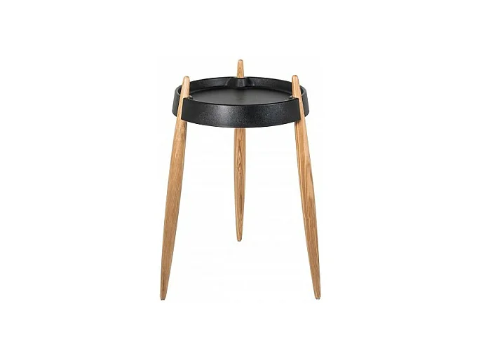 Zafferano LIOLÀ table basse h67cm Noir Frêne naturel