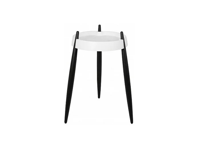 Zafferano Couchtisch LIOLÀ h67cm Weiß - Esche schwarz