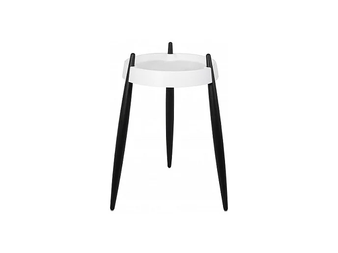 Mesa de centro Zafferano LIOLÀ h67cm Blanco - Fresno negro