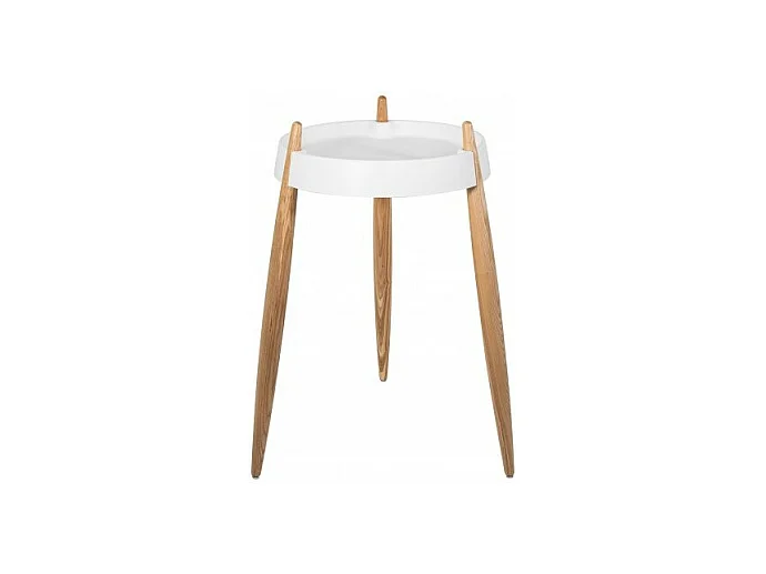 Zafferano Table Basse LIOLÀ h67cm Blanc Frêne Naturel