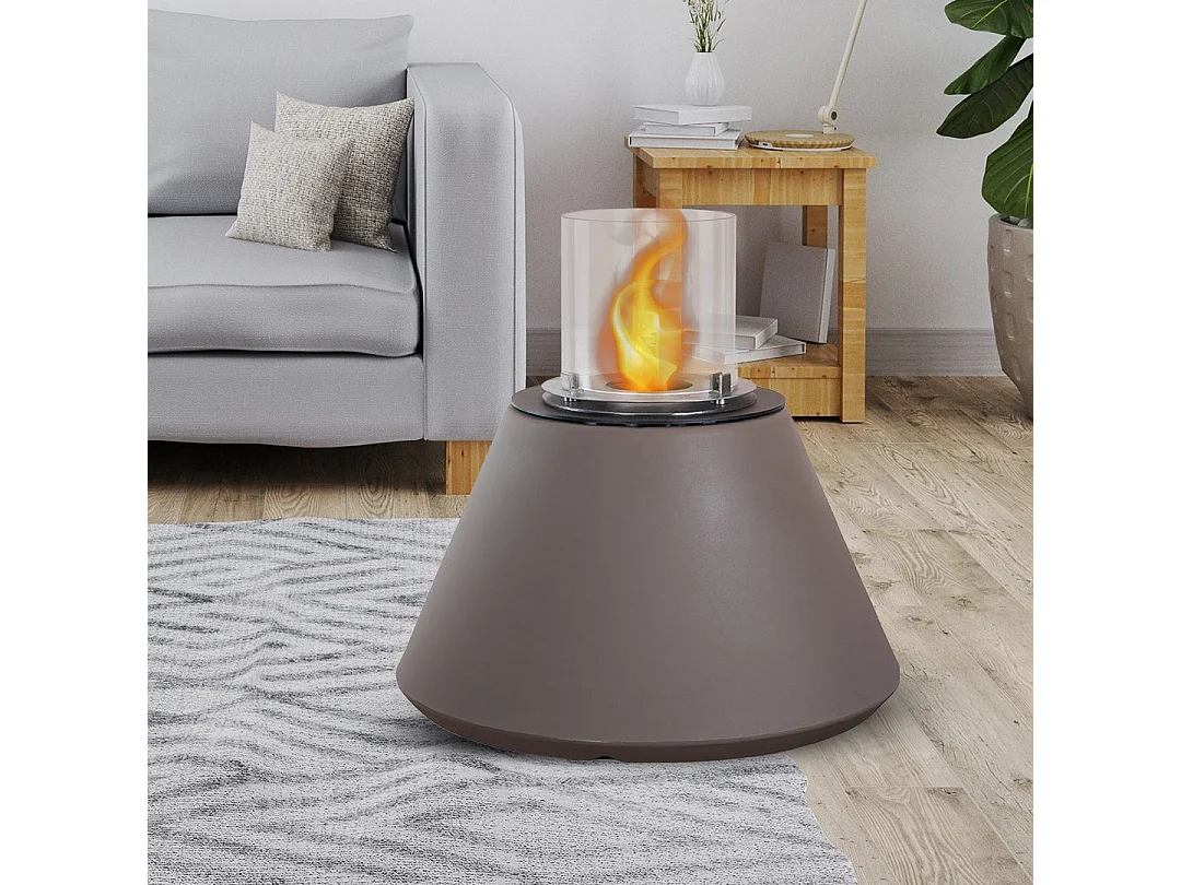 Lareira a bioetanol braseiro de jardim para interior e exterior STROMBOLI Tortora d.60 x h56