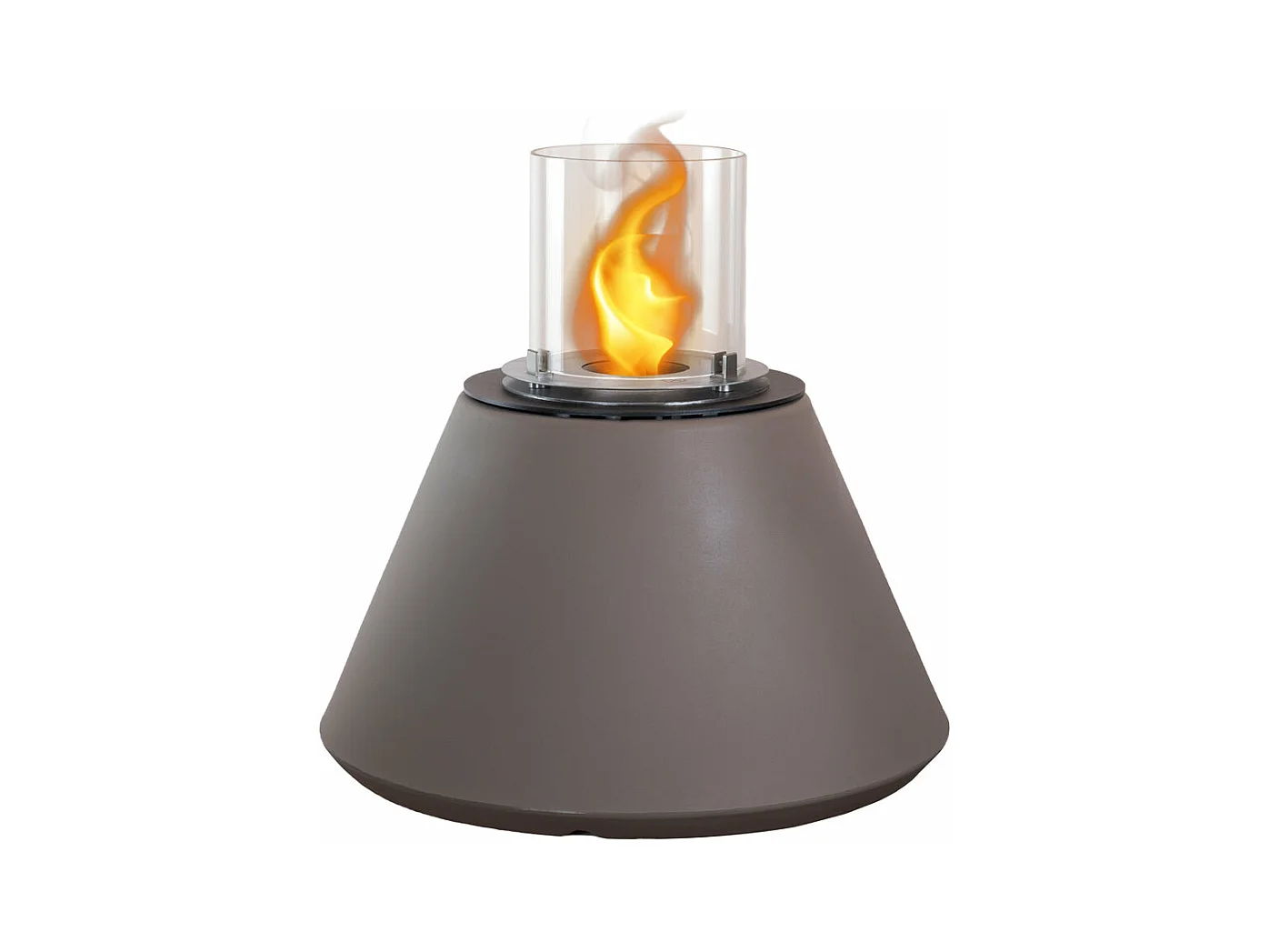 Brasero de jardin cheminée au bioéthanol pour intérieur et extérieur STROMBOLI Tortora d.60 x h56