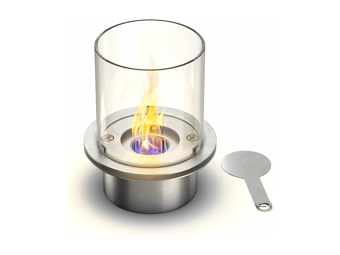 Brasero de jardin cheminée au bioéthanol pour intérieur et extérieur STROMBOLI Tortora d.60 x h56