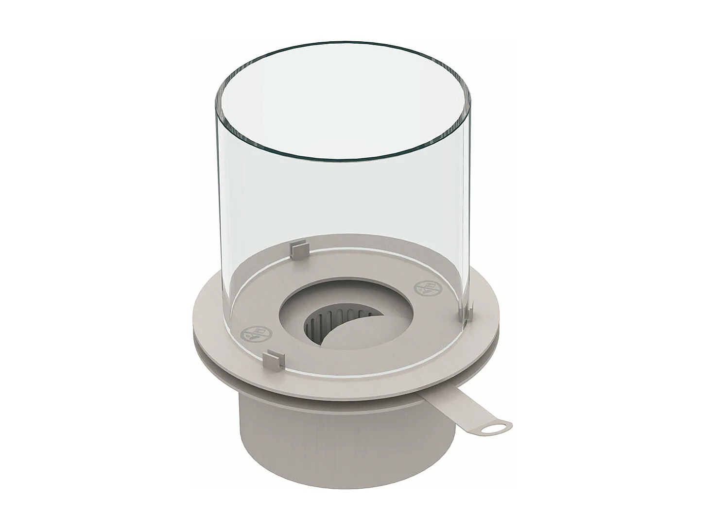 Chimenea de bioetanol para suelo de jardín, para interior y exterior, BOTTICELLI Blanco Perla d.40 x h54