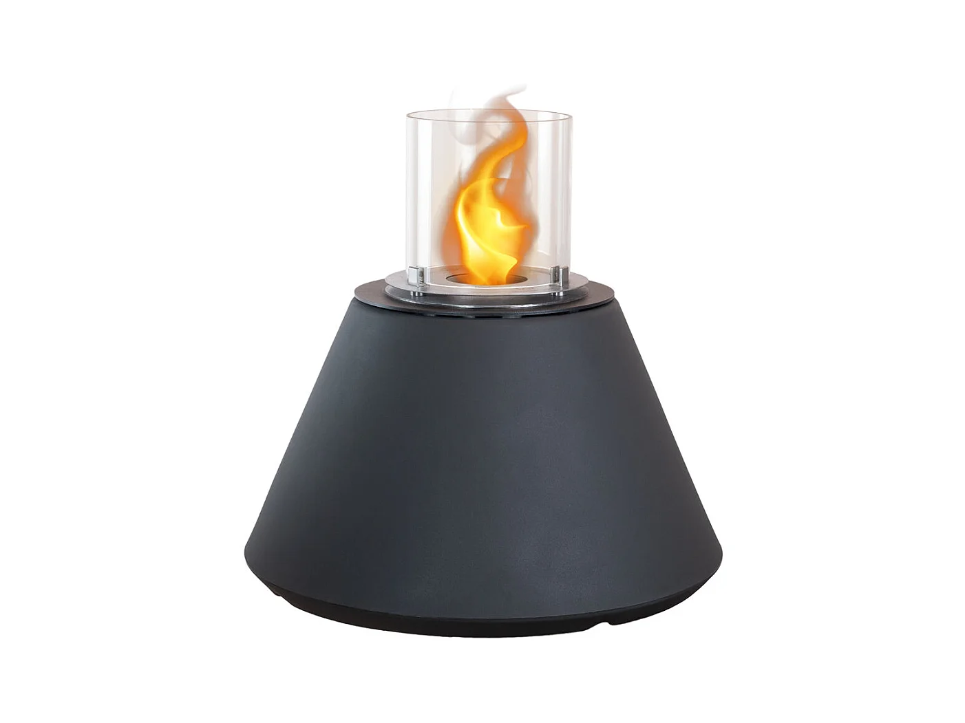 Brasero de jardin cheminée au bioéthanol pour intérieur et extérieur STROMBOLI Anthracite d.60 x h56