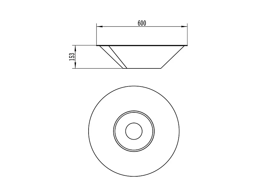 SANTORINI Black Round Outdoor Garden Brazier Bioethanol Fireplace D.60