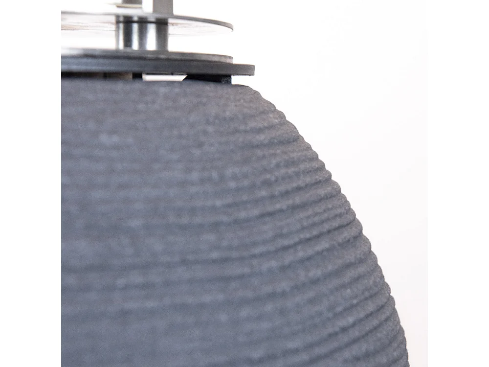 Chimenea de bioetanol para suelo de jardín, para interior y exterior, BOTTICELLI Hierro fundido Gris d.40 x h54