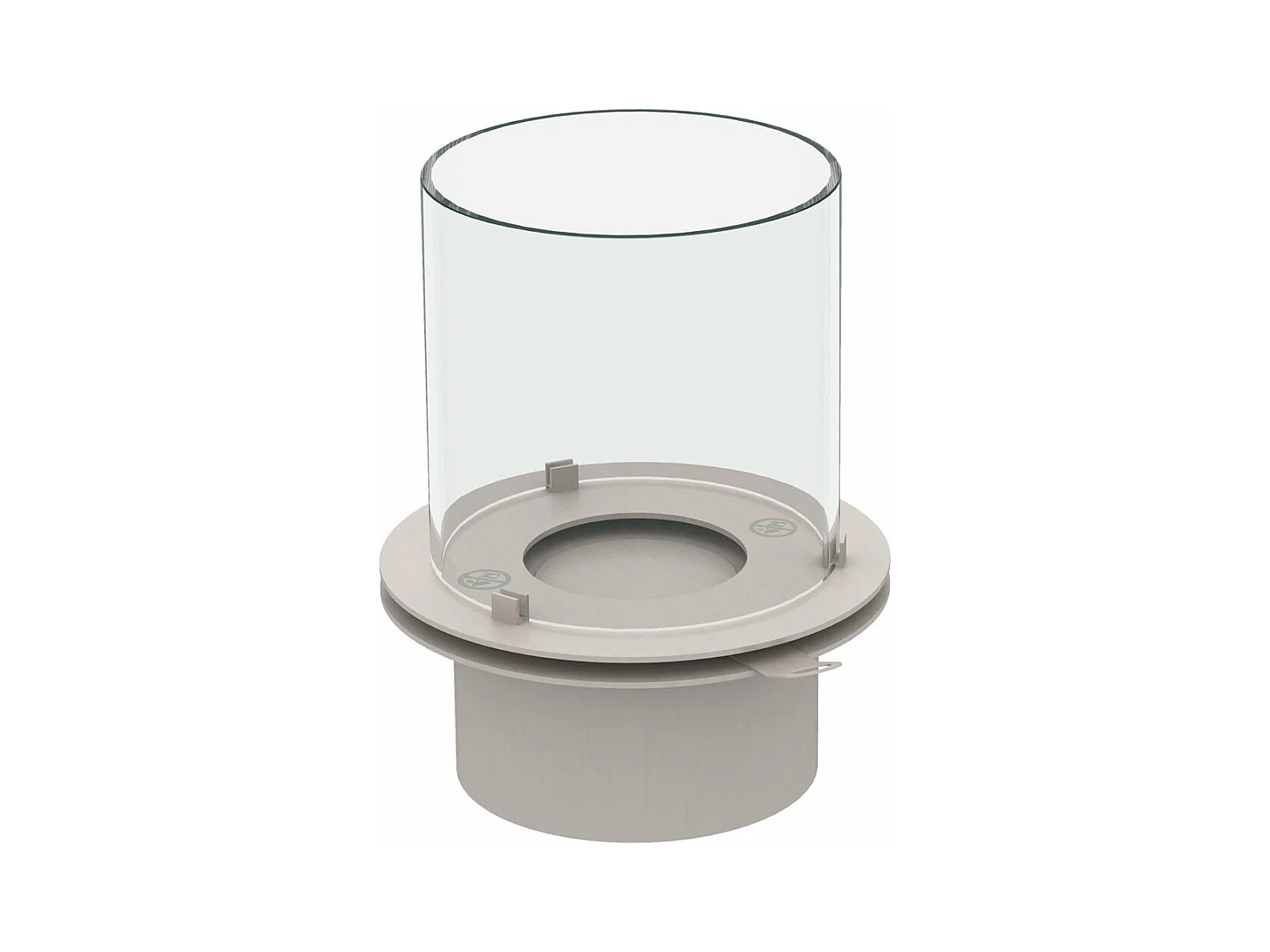 Chimenea de bioetanol para suelo de jardín, interior y exterior STROMBOLI Blanco Perla d.60 x h56