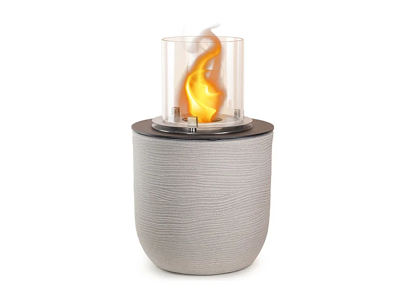 Chimenea de bioetanol brasero de suelo de jardín para interior y exterior RAFFAELLO Corda Beige d.35 x h55