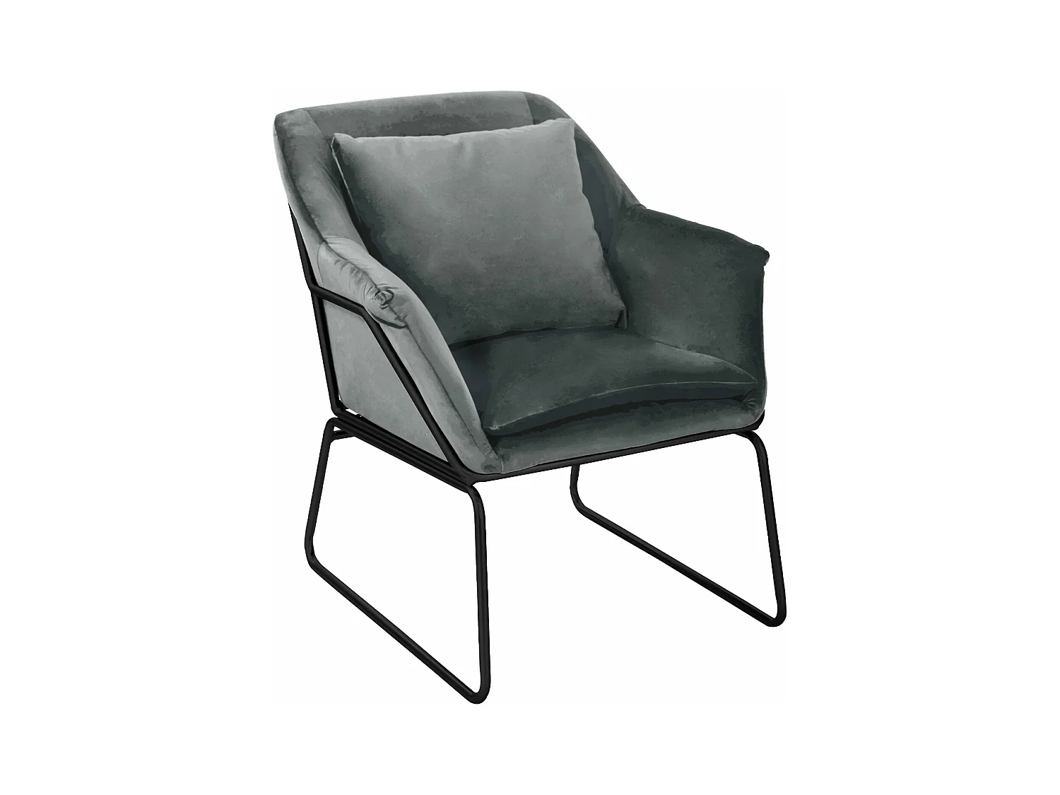 LOUNGESESSEL JOSIE Samt Grau