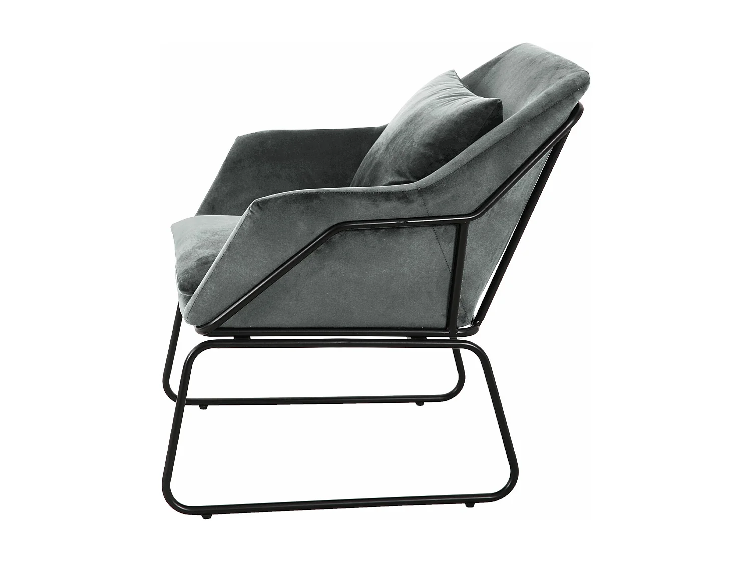 LOUNGESESSEL JOSIE Samt Grau