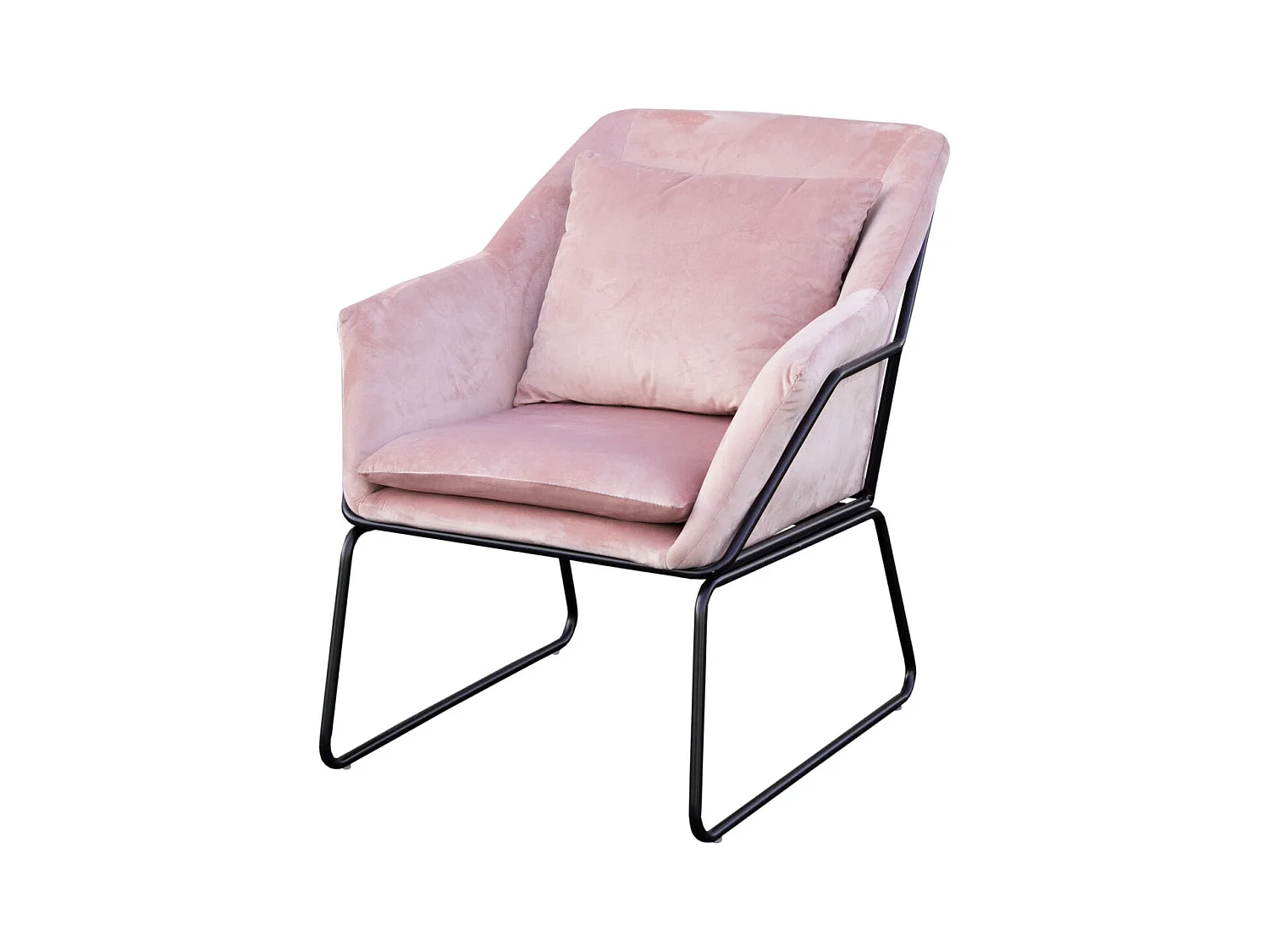 LOUNGESESSEL JOSIE Samtbezug Rosa