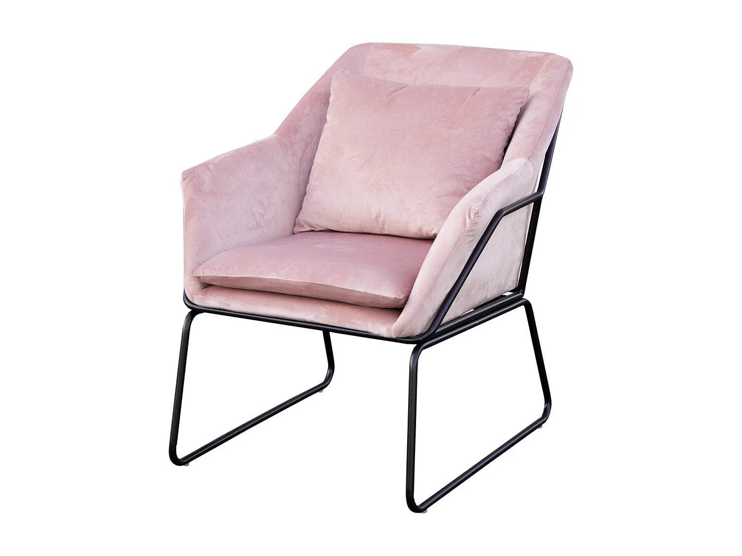 LOUNGESESSEL JOSIE Samtbezug Rosa