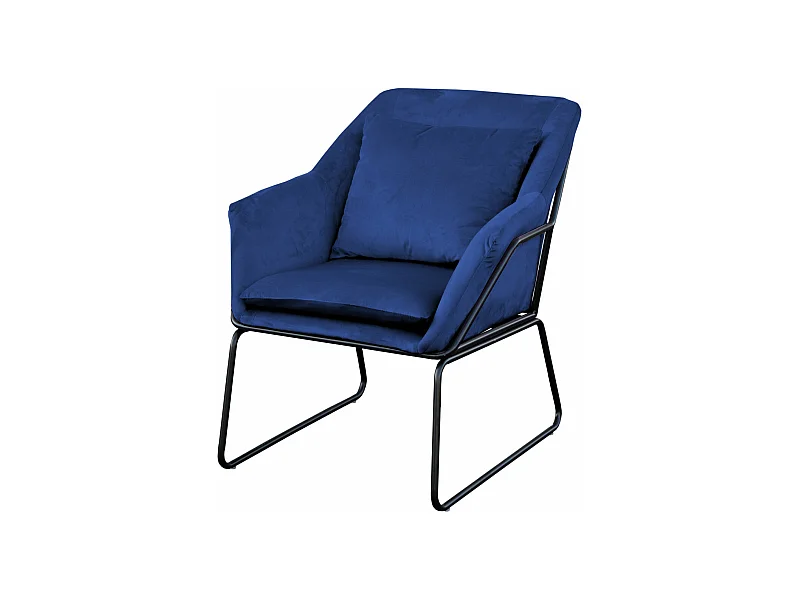 LOUNGESESSEL JOSIE Samtbezug Blau