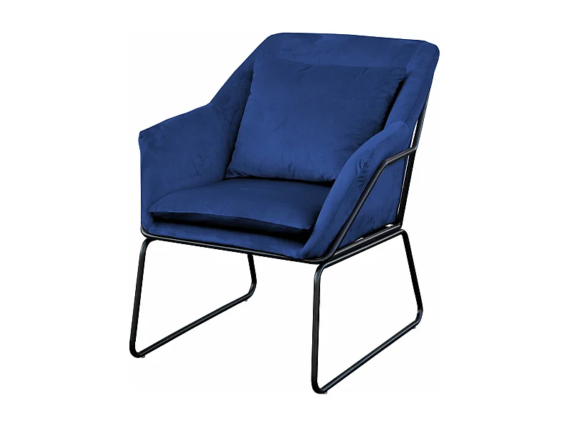 LOUNGESESSEL JOSIE Samtbezug Blau
