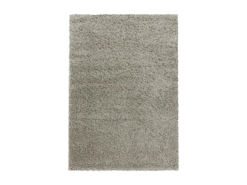 Tapis poils longs shaggy 80x250 rectangle tissé beige motif uni UNI I