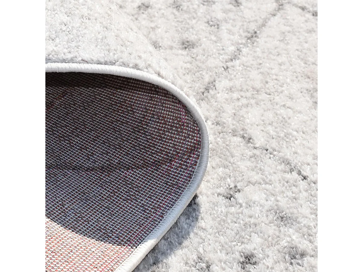 Tapis berbère 150x220 tissé motifs tribaux SAUTUL crème