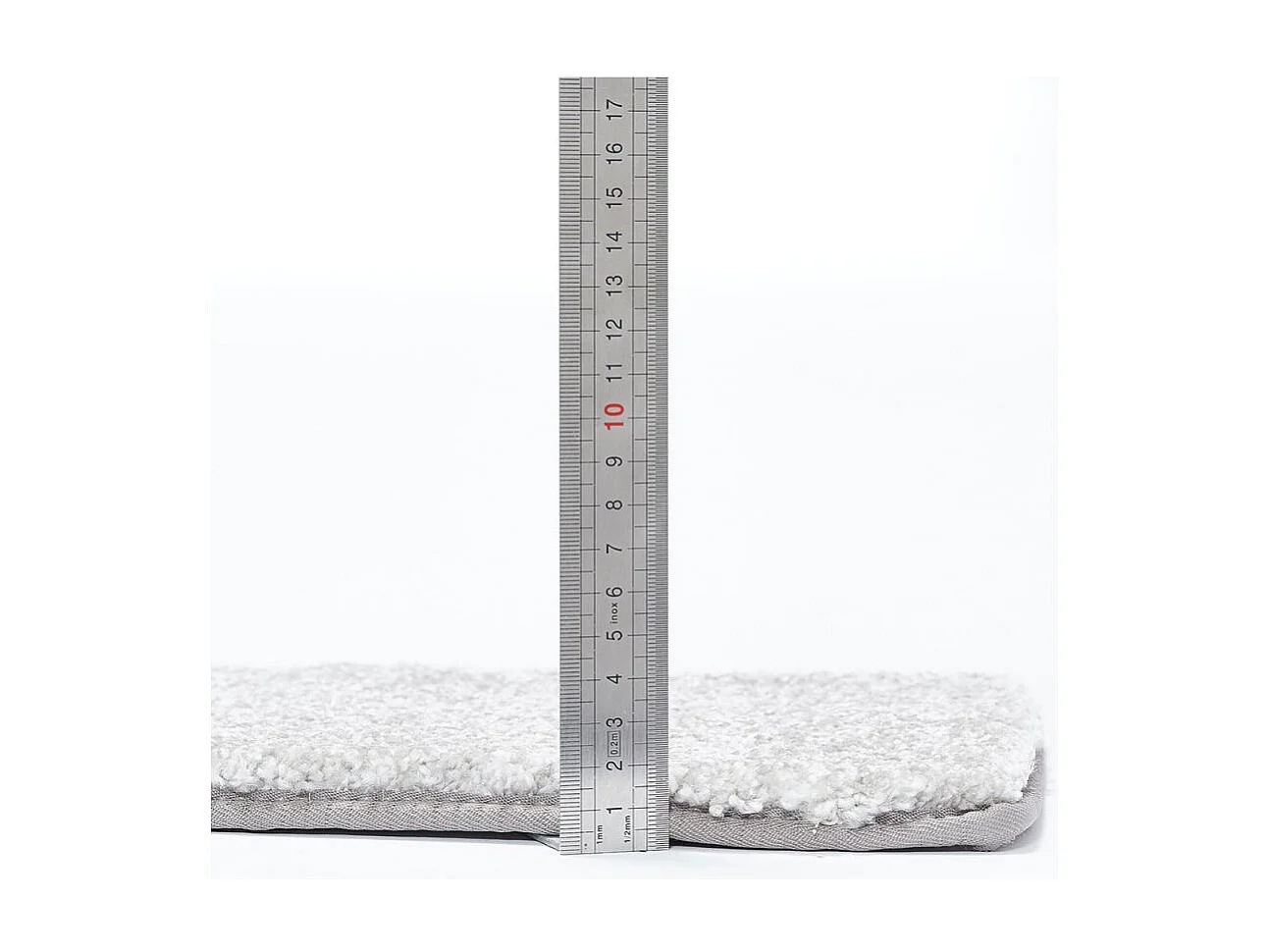 tapis salle à manger 200x300 tissé gris rectangle motif uni EPAISSIA