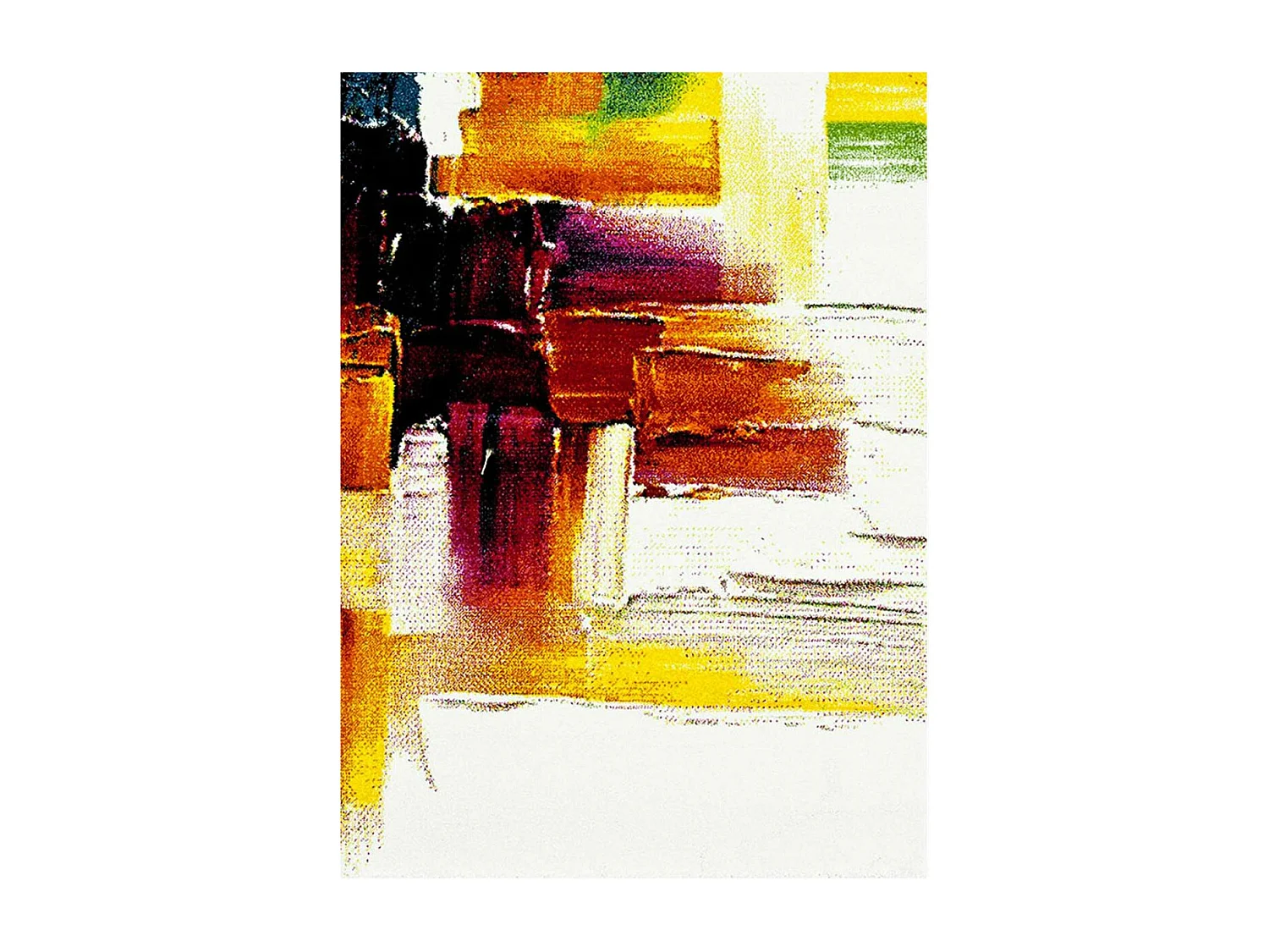 tapis salon 200x290 tissé crème rectangle motif abstrait JOLIA 3