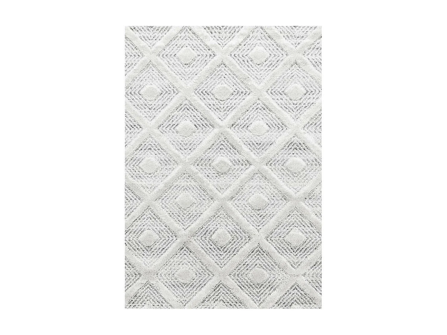 tapis entrée 60x110 tissé gris et blanc rectangle motif scandinave PISTIOUM