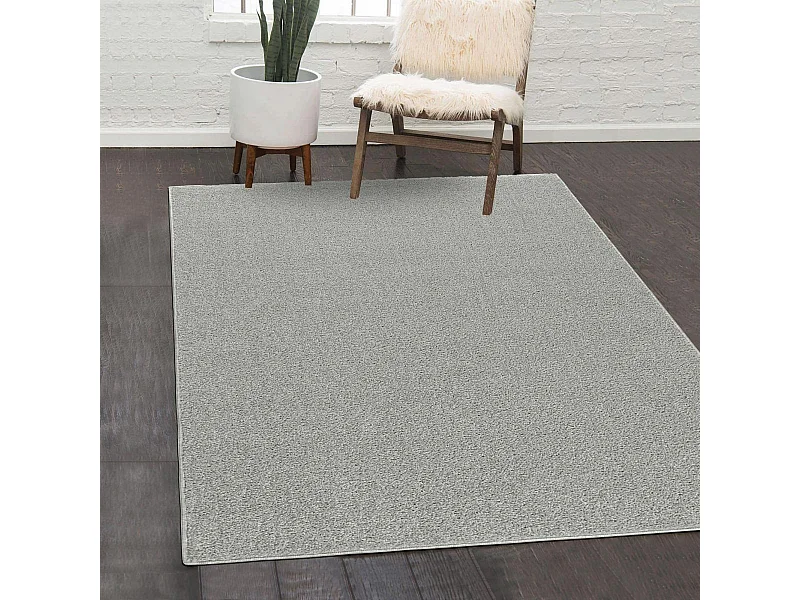 tapis grand salon 280x370 tissé crème rectangle motif uni SOULA