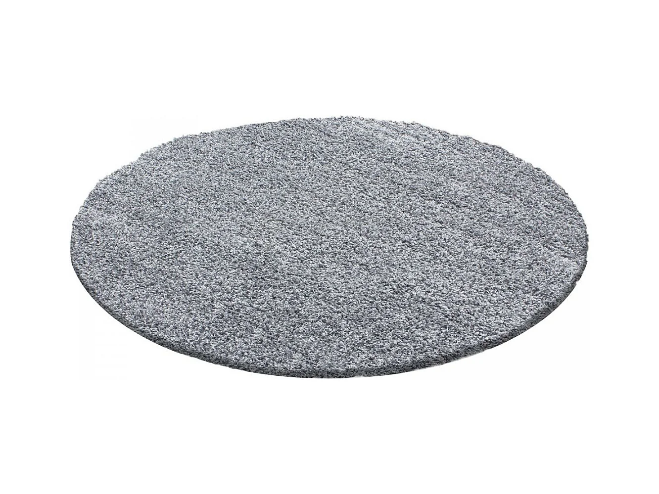 Tapis poils longs shaggy 160x230 rectangle tissé gris motif uni UNI L