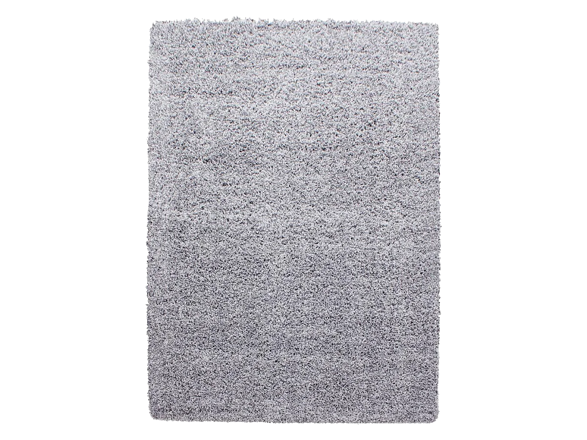 Tappeto Shaggy a pelo lungo 160x230 rettangolo intrecciato grigio fantasia unita UNI L