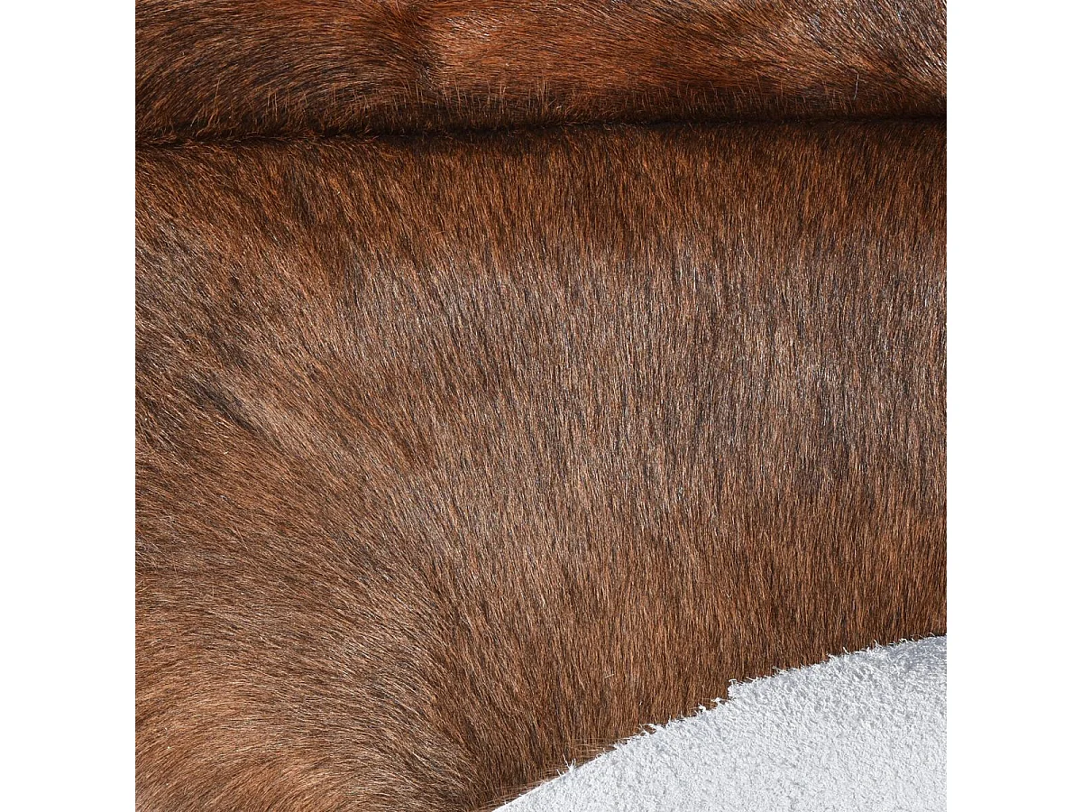 Tapis peau de vache 180x200 kilm fait à la main marron